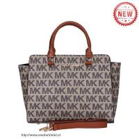 michael kors selma logo signature groot beige bakken Verkoop Handtassen fru4f516